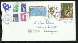 Lettre Recommandée R2 Sans AR De Brive 2/4/2004  à Montmeyran  Avec Les N°1836; 1963; 2717; 2832; 2932; 2950; Et 3093 TB - Covers & Documents