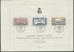 Tschechoslowakei # 1146-8 Sonderblatt Internationale Messe Brno Sonderstempel 6.9.59 - Covers & Documents