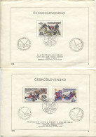 Tschechoslowakei # 2434-36 Ersttagsblätter Zusatzstempel Eishockey 14.5.78 - Covers & Documents