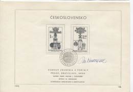 Tschechoslowakei # 1954-5 Offizielles Ersttagsblatt Original-Autogramm Ondracek Briefmarkenstecher - Lettres & Documents