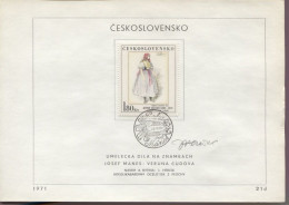 Tschechoslowakei # 2035 Offizielles Ersttagsblatt Original-Autogramm J. Hercik Briefmarkenentwerfer - Lettres & Documents
