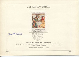 Tschechoslowakei # 2106 Offizielles Ersttagsblatt Original-Autogramm J. Hercik Briefmarkenentwerfer - Covers & Documents