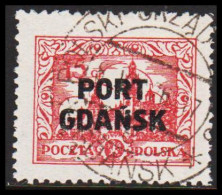 1926. DANZIG. Polnische Post Im Hafen Von Danzig (port Gdansk). PORT GDANSK Overprint 8,1 Mm O... (MICHEL 14) - JF544096 - Port Gdansk