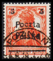 1919. POLSKA. Poczta Polska  5 5 Surcharge On 7½ Pf. Germania Luxus Cancelled POZNAN 4.9.19. (Michel 131) - JF544113 - Gebraucht