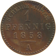 GERMAN STATES 1 PFENNIG 1858 SACHSEN WEIMAR EISENACH #t032 0737 - Kleine Munten & Andere Onderverdelingen