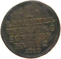 GERMAN STATES 1 PFENNIG 1729 SACHSEN EISENACH Wilhelm Heinrich 1729-1741 SELTEN #t032 1009 - Kleine Munten & Andere Onderverdelingen