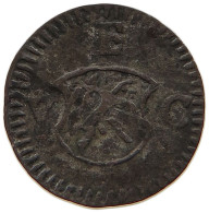 SWITZERLAND EINSETIGER PFENNIG CHUR Ulrich VII. Von Federspiel. 1692–1728 #t032 0583 - Città Di Coira