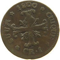 SWITZERLAND KREUZER 1800 NEUENBURG Friedrich Wilhelm III. 1797 - 1805 #t032 1011 - Monedas Cantonales