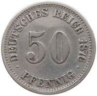 GERMANY EMPIRE 50 PFENNIG 1876 C #t031 0649 - 50 Pfennig