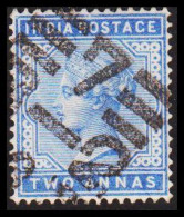 1882-1886. INDIA. Victoria. TWO ANNAS. Interesting Cancel.  - JF544370 - 1858-79 Compagnie Des Indes & Gouvernement De La Reine