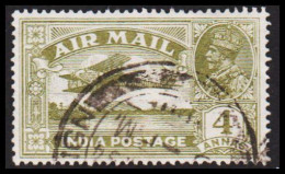 1929. INDIA. Georg V AIR MAIL 4 ANNAS  - JF544374 - 1911-35 King George V