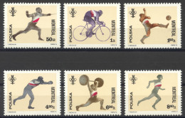 Poland, 1976, Olympic Summer Games Montreal, Sports, MNH, Michel 2452-2457 - Ongebruikt