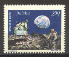 Poland, 1969, Space, Lunar Landing, Moon Landing, MNH, Michel 1940 - Ongebruikt