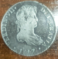 ESPAÑA. ÑO 1817.  8 REALES PLATA LIMA J.P.  PESO 26,79 GR  REF A/F - Monnaies Provinciales