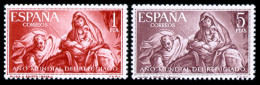 Spain, 1961, World Refugee Year, WRY, United Nations, MNH, Michel 1221-1222 - Unused Stamps