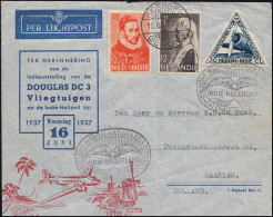 KLM-Erstflug Douglas DC 3 Niederl.Indien-NL Palembang 16.6.37 Ab Soengeigerong - Posta Aerea
