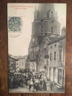 Cpa 24 Dordogne, Abjat De Nontron, Sortie De Messe, Animée, éd Puizalinet, écrite En 1907 - Nontron