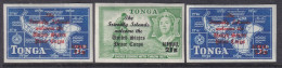 Tonga 1967 Peace Corps Ovpt Airmail Sc C34-36 Mint Hinged - Tonga (...-1970)