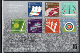 Isle Of Man 2012 Olympic Games London, Sailing, Cycling, Tennis, Rowing Etc. Set Of 7 On Com. Cover Limited Edition - Zomer 2012: Londen
