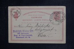 DANEMARK - Entier Postal De Copenhague Pour L'Autriche En 1890 - L 151250 - Postal Stationery