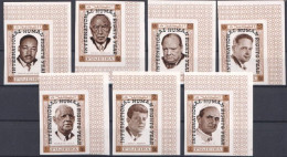 Fujeira 1969, Int. Human Right Year, MLK, Kennedy, Churchill, Pope Paul IV, De Gaulle, 7val IMPERFORATED - Sir Winston Churchill
