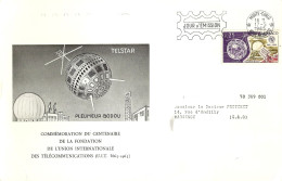 *FDC - MONACO - CARTE MAXIMUM N°668 0.25F SATELITE "TELSTAR" 17/05/1965 MONTE-CARLO - Verso PUB Pour "SARPAREL" - Brieven En Documenten