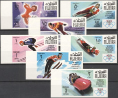 Fujeira 1968, Olympic Games, Grenoble, Skiing, Skating, 7val IMPERFORATED - Winter 1968: Grenoble