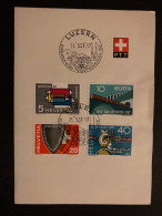 CARTE TP GRAPHIC 5 + SAN GOTTARDO 10 + PROTECTION CIVILE 20 + BASEL 40 OBL.21 5 57 LUZERN - Covers & Documents