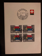 CARTE TP GRAPHIC 5 BLOC DE 4 OBL.21 5 57 LUZERN - Storia Postale