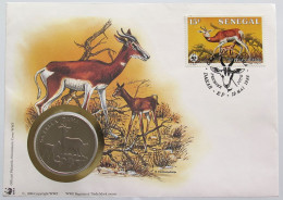 SENEGAL 1986 WWF 30 YEARS NUMISBRIEF STATIONERY #bs18 0221 - Sénégal