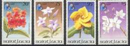 St Lucia, 1996, Christmas, Flowers, Blossoms, Flora, Nature, MNH, Michel 1071-1074 - St.Lucia (1979-...)