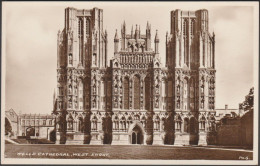 West Front, Wells Cathedral, Somerset, C.1930s - Dawkes & Partridge RP Postcard - Wells