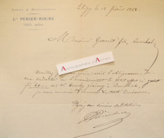 ● PERIER ROURE à Thizy 1888 - Banque & Recouvrement - Lettre Commerciale - Comby Jérémy - Gonnet Ranchal - Banco & Caja De Ahorros