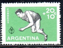 ARGENTINA 1959 PAN AMERICAN GAMES CHICAGO RUNNER 20c + 10c MNH - Unused Stamps