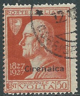 1927 CIRENAICA USATO VOLTA 50 CENT - RA12-4 - Cirenaica