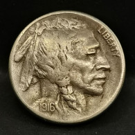 5 CENTS BUFFALO NICKEL 1916 S SAN FRANCISCO USA ( BISON & TETE D'INDIEN ) - 1913-1938: Buffalo