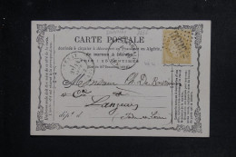 FRANCE - Carte Précurseur Pour Langeais En 1873  - L 151260 - Cartes Précurseurs