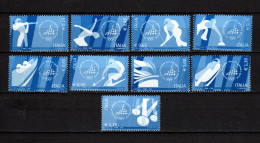 Italy 2006 Olympic Games Turin Torino Set Of 9 MNH - Winter 2006: Torino