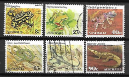 AUSTRALIE   -  1982.  Reptiles  /  Grenouilles, Serpents, Lézards, Crocodiles..... - Usati