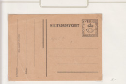 Zweden Militaire Zegel Cat. Michel Ongebruikte Briefkaart - Militaires