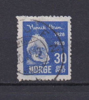 NORVEGE 1928 TIMBRE N°131 OBLITERE HENRIK IBSEN - Gebraucht