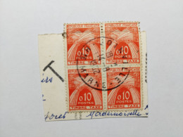 Timbre Taxe Type Gerbes Légende République Française 0.10 Francs France 1960 - 1960-.... Afgestempeld