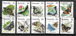 AUSTRALIE   -  1983.  Série Complète. Papillons - Usati
