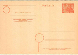 BERLIN 1952 - Entier / Ganzsache * - P 12 II Gezähnt - 8 Pf Bauten I. (Schöneberger Rathaus) Orange - Postcards - Mint