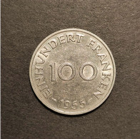 SAARLAND 100 FRANKEN 1955 TTB/SUP - 100 Francos
