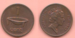 Fiji One Cent 1987 Bronze Coin Queen Elizabeth II° - Fiji