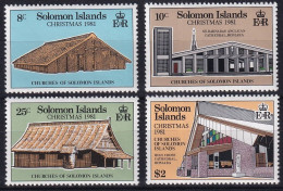 MiNr. 451 - 454 Salomoninseln 1981, 12. Okt. Weihnachten: Kirchen - Postfrisch/**/MNH - Salomon (Iles 1978-...)
