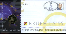 België 2840 NUM - Numisletter - Bruphila '99 - Koning Albert II - Type Broux/MVTM - Eerste Belgische Euro Zegel - 1999 - Numisletter