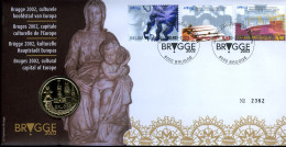 België 3058/60 NUM - Numisletter - Brugge 2002 - Culturele Hoofdstad Van Europa - Architectuur - Muziek - Kunst - 2002 - Numisletter