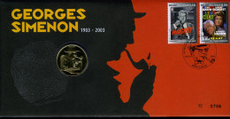België 3167/68 NUM - Numisletter - Georges Simenon - Maigret - Le Chat - Jean Gabin - Simone Signoret - 2003 - Numisletter